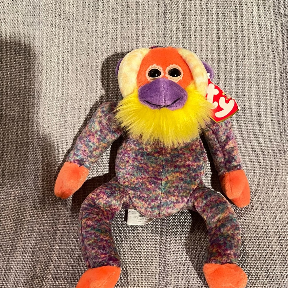Ty Beanie Babies Kids Bananas the Orangutan Year 2000 Stuffed Animal Plush